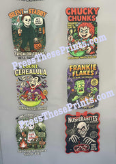 22''x60'' Youth Halloween Cereal Horror Designs-premade gang sheet