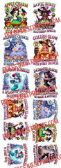 22'' x 60'' Princess and Friends Halloween Cereal designs-premade gang sheet