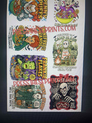22''x60'' Adult Halloween Horror Cereal Designs-premade gang sheet